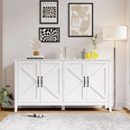 Buffet de rangement à 4 portes et 4 étagères