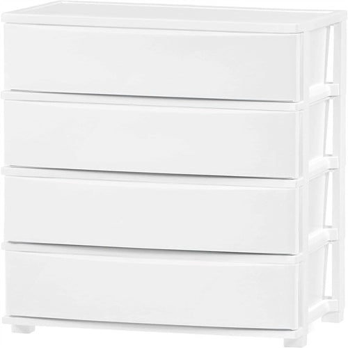 Commode de rangement large à 4 tiroirs