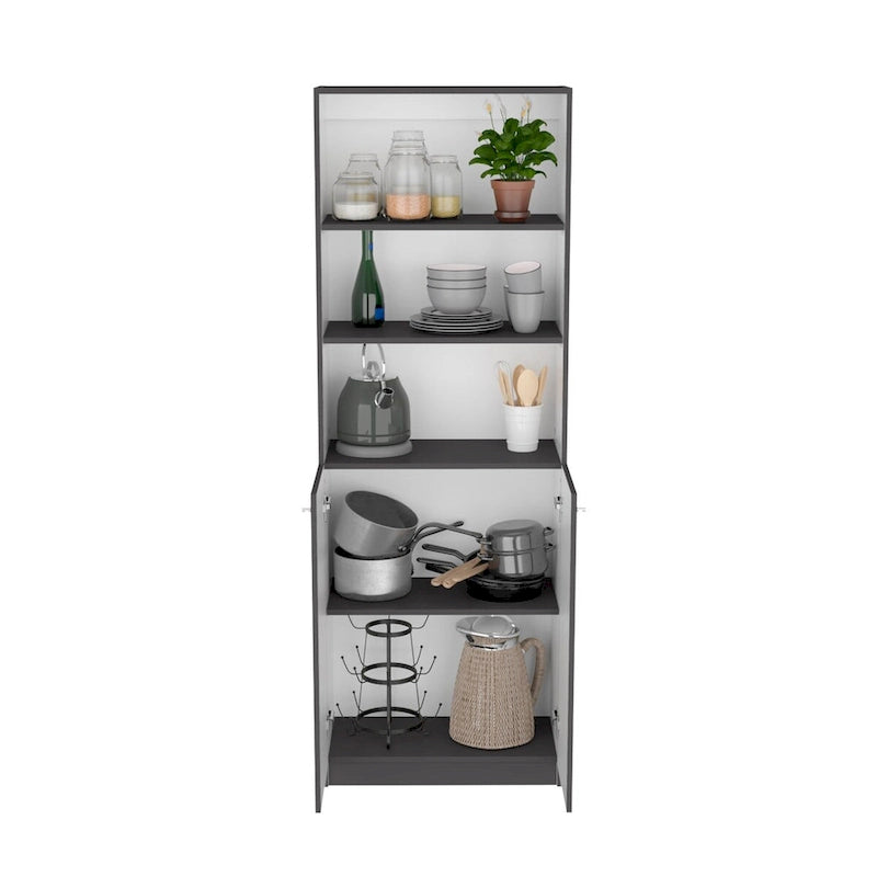 Ensemble de 3 bibliothèques doubles de 188 cm de large à 5 étagères – Grand meuble de rangement pour bureau ou salon