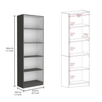 Ensemble de 3 bibliothèques doubles de 188 cm de large à 5 étagères – Grand meuble de rangement pour bureau ou salon