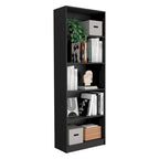 Ensemble de 3 bibliothèques doubles de 188 cm de large à 5 étagères – Grand meuble de rangement pour bureau ou salon