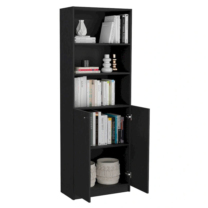 Ensemble de 3 bibliothèques doubles de 188 cm de large à 5 étagères – Grand meuble de rangement pour bureau ou salon