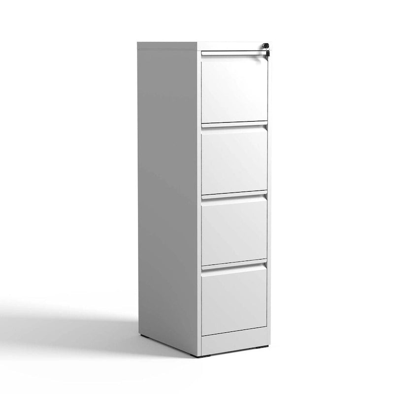Meuble de classement vertical en métal à 4 tiroirs de 38 cm de large avec serrure, pour le bureau ou la maison, format A4/Legal/Lettre