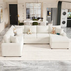 Canapé d'angle en chenille convertible, canapé-lit en forme de L avec pouf de rangement, 3 oreillers et dispositifs de charge