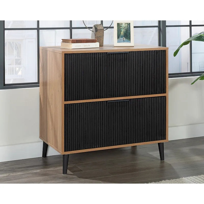 Classeur latéral avec tiroir pivotant – Meuble de rangement de bureau en bois pour dossiers de format lettre et légal