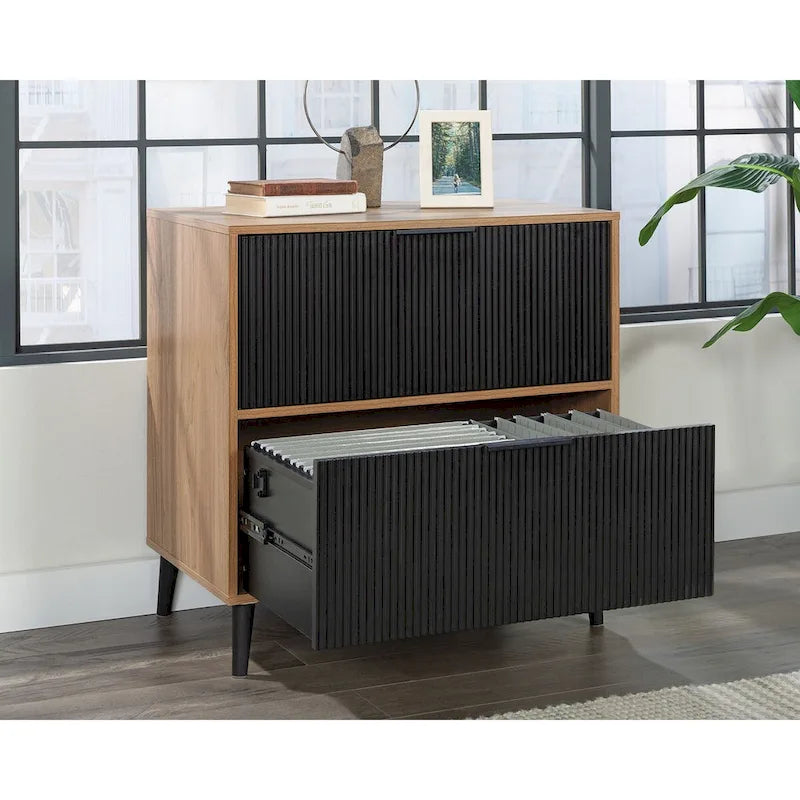 Classeur latéral avec tiroir pivotant – Meuble de rangement de bureau en bois pour dossiers de format lettre et légal