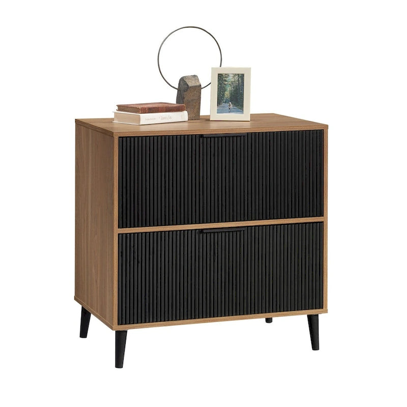 Classeur latéral avec tiroir pivotant – Meuble de rangement de bureau en bois pour dossiers de format lettre et légal