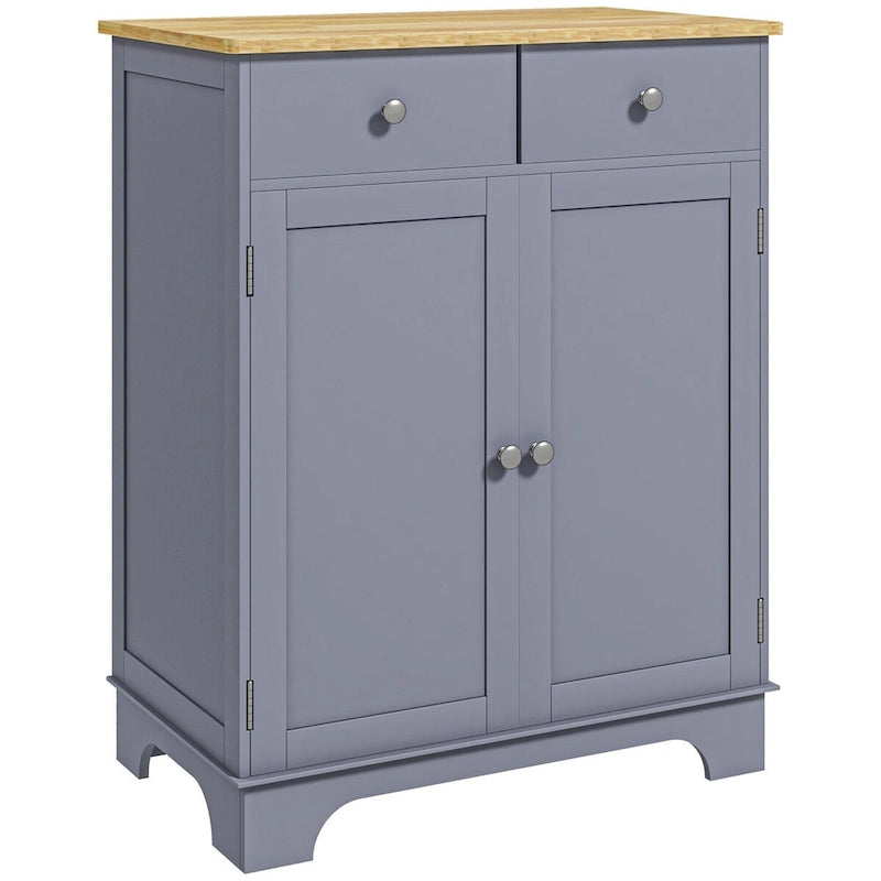 Sideboard Buffet Cabinet, Double Door Kitchen Cabinet, Coffee Bar Storage with 2 Drawers, Adjustable Shelf