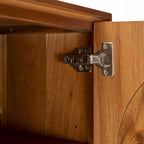 Grand buffet moderne effet noyer – Meuble de rangement contemporain pour salle à manger