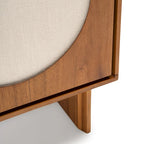 Grand buffet moderne effet noyer – Meuble de rangement contemporain pour salle à manger