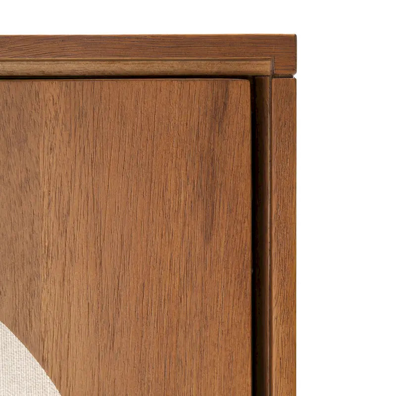 Grand buffet moderne effet noyer – Meuble de rangement contemporain pour salle à manger