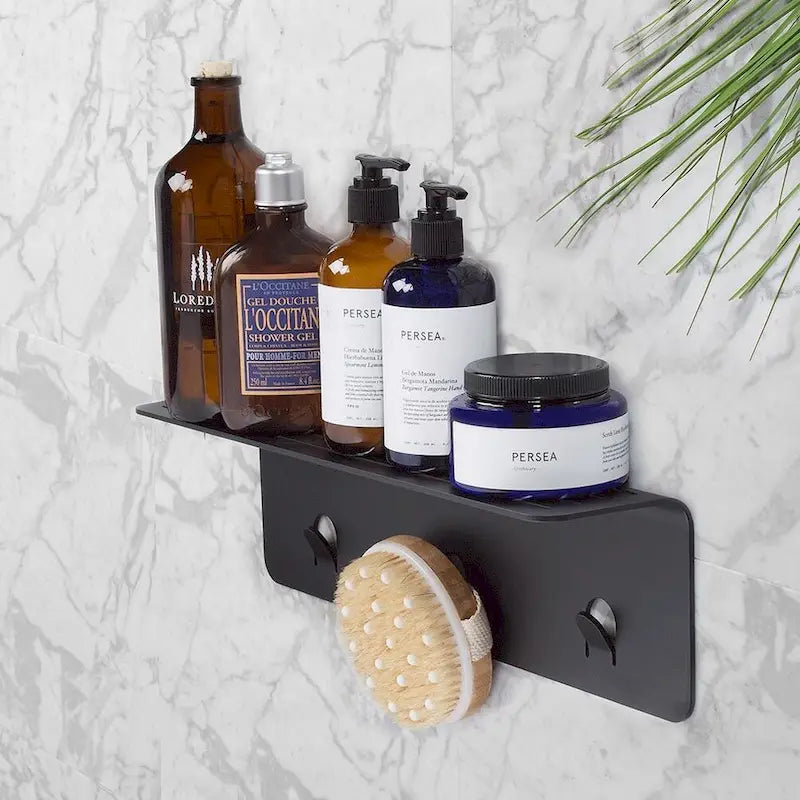 Grande étagère de douche en acier inoxydable – Organiseur mural de salle de bain résistant à la rouille