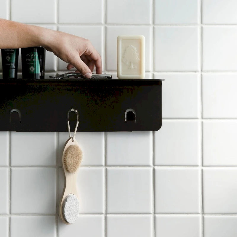 Grande étagère de douche en acier inoxydable – Organiseur mural de salle de bain résistant à la rouille