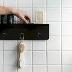 Grande étagère de douche en acier inoxydable – Organiseur mural de salle de bain résistant à la rouille
