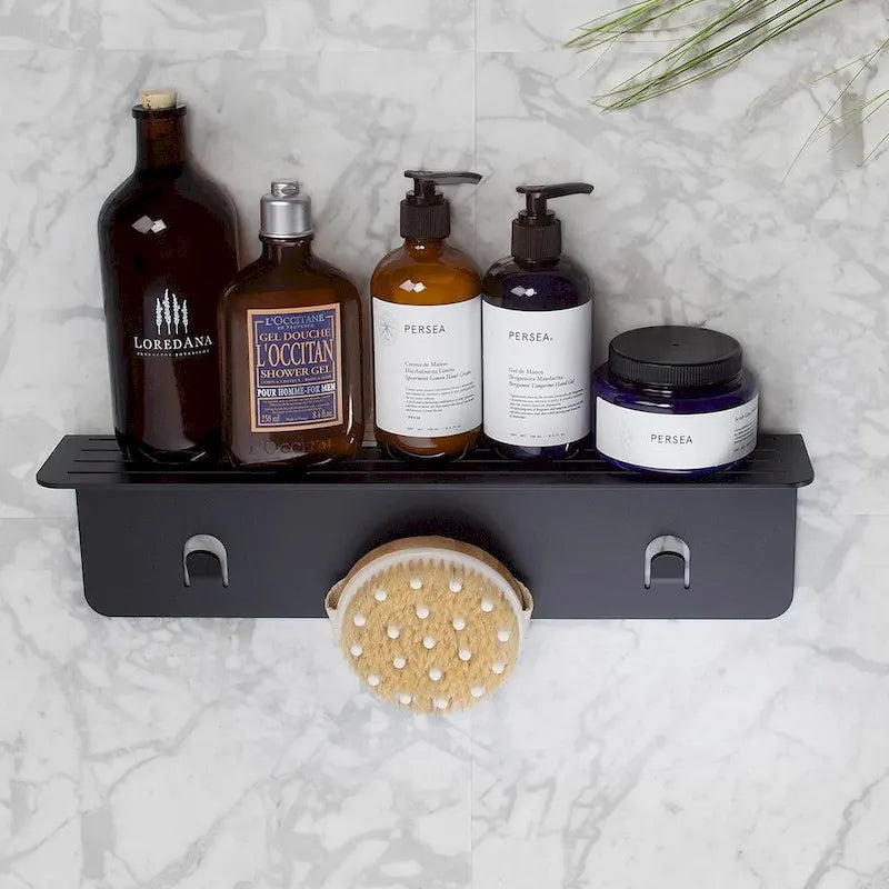 Grande étagère de douche en acier inoxydable – Organiseur mural de salle de bain résistant à la rouille