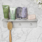 Grande étagère de douche en acier inoxydable – Organiseur mural de salle de bain résistant à la rouille