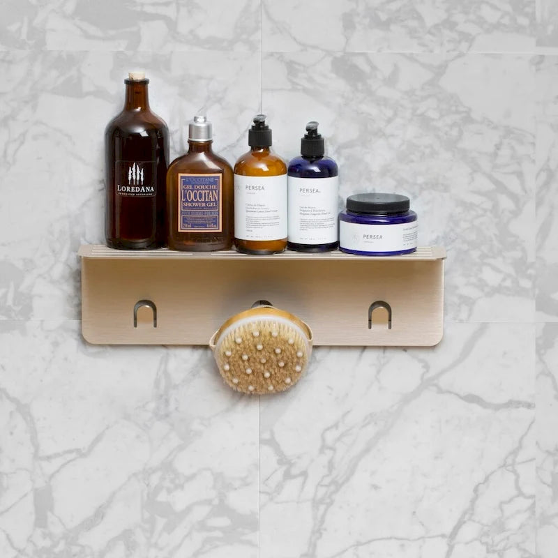 Grande étagère de douche en acier inoxydable – Organiseur mural de salle de bain résistant à la rouille