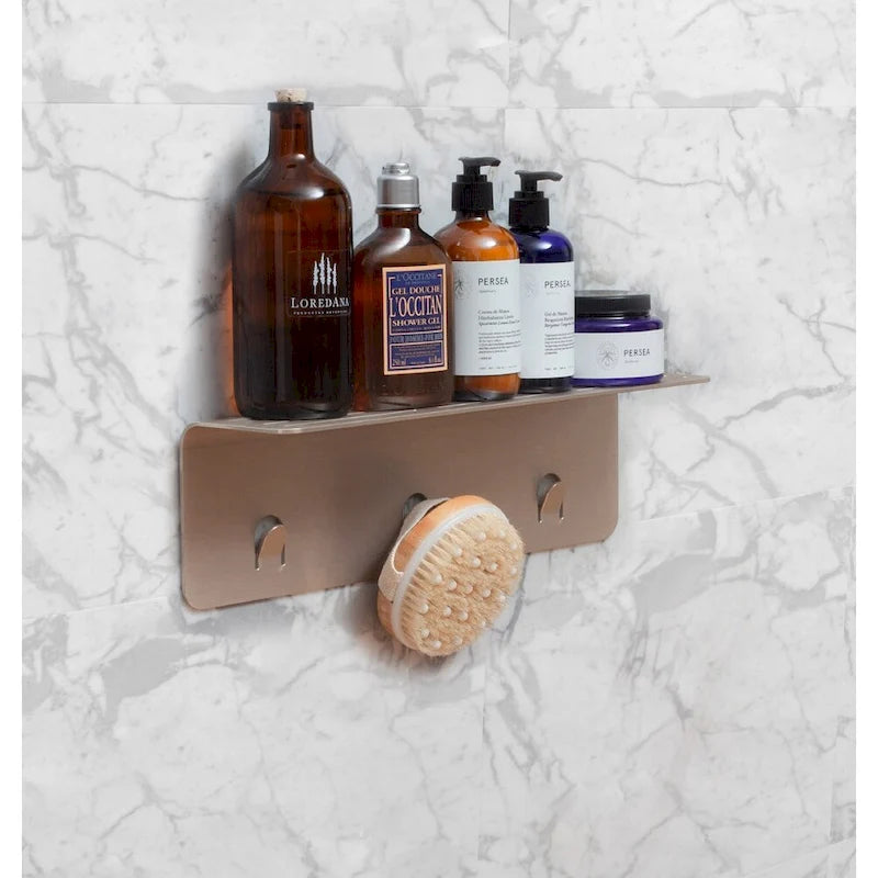 Grande étagère de douche en acier inoxydable – Organiseur mural de salle de bain résistant à la rouille