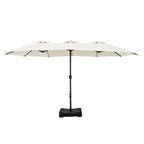 MAISON ARTS Grand Parasol Double Face de 4,5 m avec Base Incluse pour Patio