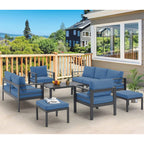 AECOJOY Ensemble de 7 Meubles de Jardin en Aluminium pour Extérieur