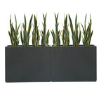 Jardinière Métallique Haute pour Plantes d'Extérieur, 38 po L x 10 po l x 30 po H, Longue et Haute Jardinière en Métal - 38x30x10