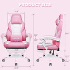 Chaise de jeu style course BOSSIN, fauteuil gamer grande taille 300 lb, chaise d'ordinateur à dossier haut