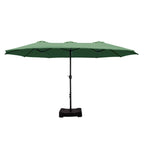 MAISON ARTS Grand Parasol Double Face de 4,5 m avec Base Incluse pour Patio