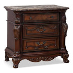 Chambre à coucher 3 pièces en bois de cerisier foncé Eugene Traditional de Furniture of America
