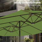 MAISON ARTS Grand Parasol Double Face de 4,5 m avec Base Incluse pour Patio