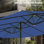 MAISON ARTS Grand Parasol Double Face de 4,5 m avec Base Incluse pour Patio