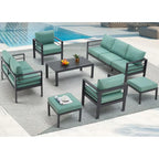 AECOJOY Ensemble de 7 Meubles de Jardin en Aluminium pour Extérieur