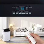 Climatiseur GustoWave 14000 BTU avec télécommande, unité de climatisation portable pour pièces jusqu'à 70 m², blanc/noir