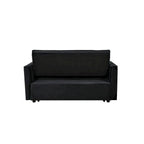 Causeuse futon moderne en velours avec dossier inclinable et poches, 2 places ??Gris foncé / Gris clair / Bleu / Noir