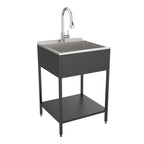 Transolid EWS-2422S Évier de buanderie et support de lavage en acier inoxydable de 24 po L x 22 po P x 35 po H - 24 po x 22 po