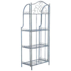 SAFAVIEH Bryn Étagère de boulanger d'extérieur victorienne en fer forgé à 4 niveaux - 63,5 cm l x 38,1 cm P x 160 cm H - 25L x 15P x 63H