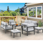 AECOJOY Ensemble de 7 Meubles de Jardin en Aluminium pour Extérieur