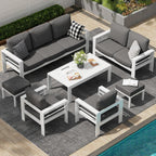 AECOJOY Ensemble de 7 Meubles de Jardin en Aluminium pour Extérieur