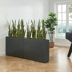 Jardinière Métallique Haute pour Plantes d'Extérieur, 38 po L x 10 po l x 30 po H, Longue et Haute Jardinière en Métal - 38x30x10