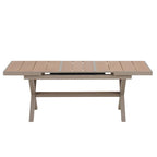 Ensemble de salle à manger d'extérieur extensible 7 pièces avec table extensible et 6 fauteuils