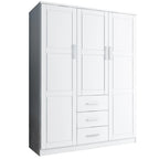 Palace Imports Armoire Cosmo 3 portes 100 % bois massif avec portes en bois massif ou portes miroir