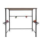 Abri barbecue en acier avec auvent, 1,5 x 2,4 m
