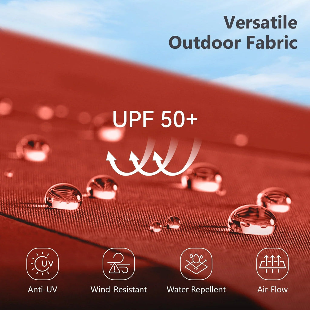 MAISON ARTS Parasol déporté hydraulique automatique 3,6 m avec mât en aluminium et rotation à 360 degrés
