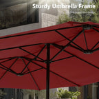 MAISON ARTS Grand Parasol Double Face de 4,5 m avec Base Incluse pour Patio