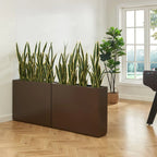 Jardinière Métallique Haute pour Plantes d'Extérieur, 38 po L x 10 po l x 30 po H, Longue et Haute Jardinière en Métal - 38x30x10