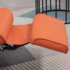 Fauteuil inclinable manuel pivotant en similicuir HomCom avec repose-pieds confortable et relaxant