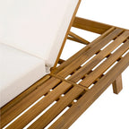 Christopher Knight Home - Ensemble de 2 chaises longues Michael en acacia pour l'extérieur