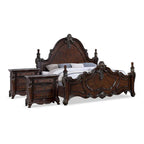 Chambre à coucher 3 pièces en bois de cerisier foncé Eugene Traditional de Furniture of America