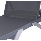 Kozyard Alan Chaise longue de patio inclinable et réglable, entièrement plate, en aluminium et résine de polypropylène