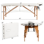 Table de Massage Portable 84L Réglable pour Soins du Visage, Tatouage, avec Housse de Transport