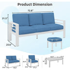 AECOJOY Ensemble de 7 Meubles de Jardin en Aluminium pour Extérieur